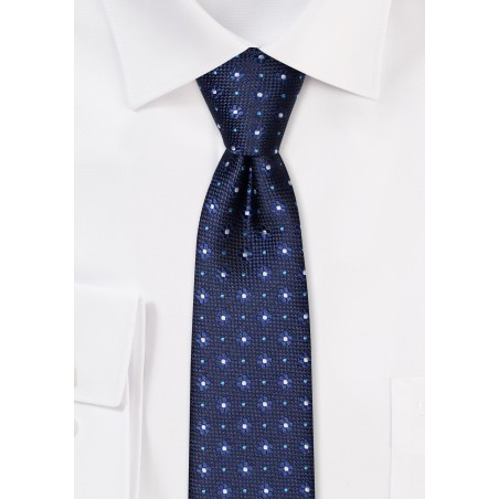 Teal Floral Skinny Tie