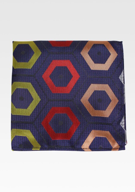 Geometric Designer Pocket Square