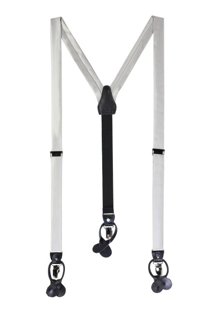 Formal Light Silver Suspenders