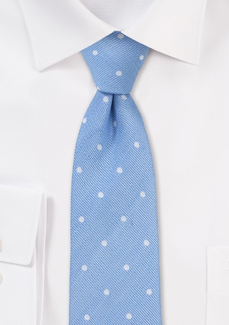 Soft Blue Polka Dot Tie