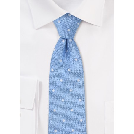 Soft Blue Polka Dot Tie