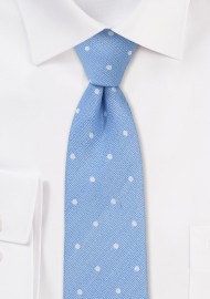 Soft Blue Polka Dot Tie