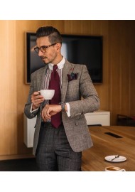 Cabernet Linen Textured Tie