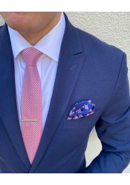 Light Coral Pink Pin Dot Tie