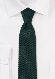 Skinny Knit Tie in Ivy Green