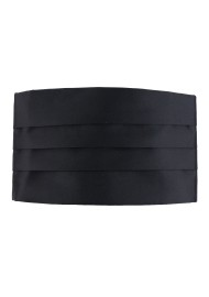 Formal Black Satin Cummerbund
