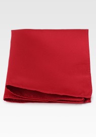Satin Finish Suit Hanky in Cherry