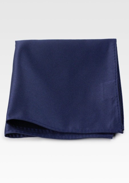 Navy Suit Hanky in Satin Finish