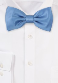 Satin Bowtie in Steel Blue