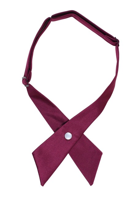 Solid Satin Cross Tie in Sangria