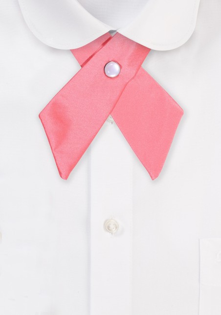 Solid Satin Cross Tie in Parfait