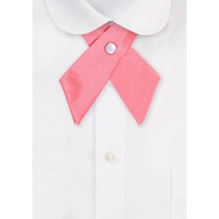 Solid Satin Cross Tie in Parfait