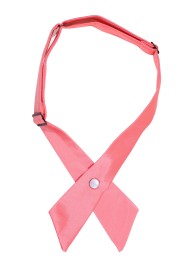 Solid Satin Cross Tie in Parfait