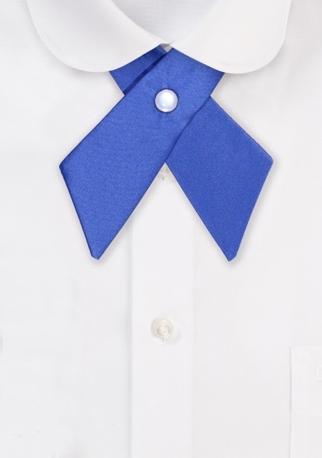 Solid Satin Cross Tie in Morning Glory