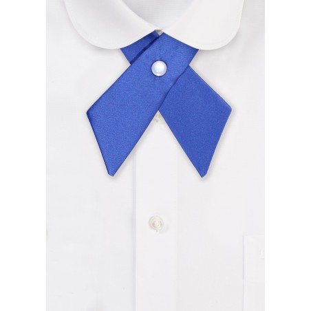 Solid Satin Cross Tie in Morning Glory