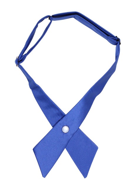 Solid Satin Cross Tie in Morning Glory