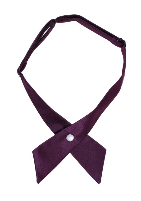 Solid Satin Cross Tie in Berry