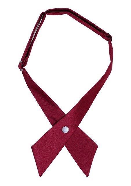 Solid Satin Cross Tie in Burgundy