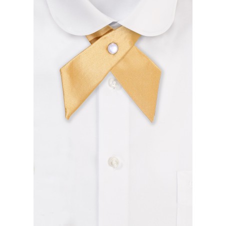 Golden Solid Satin Cross Tie