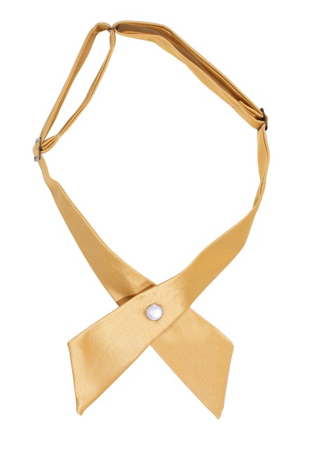 Golden Solid Satin Cross Tie