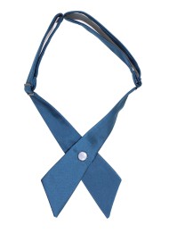 Solid Satin Cross Tie in Teal