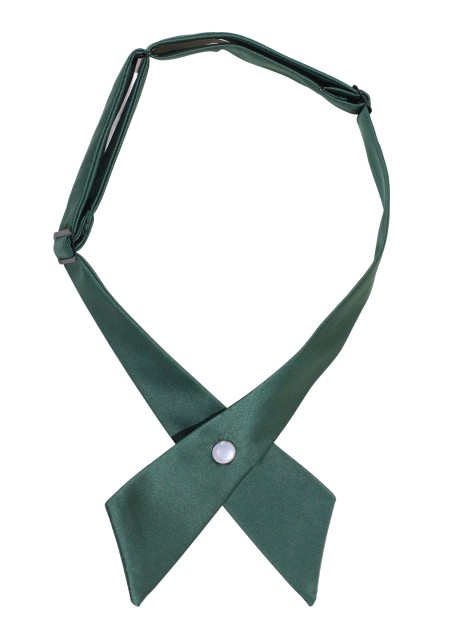 Solid Satin Cross Tie in Hunter Green