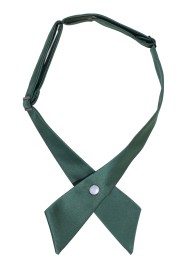 Solid Satin Cross Tie in Hunter Green