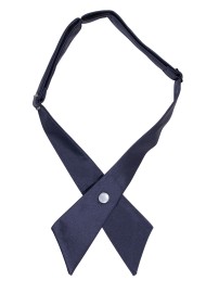 Solid Satin Cross Tie in Navy