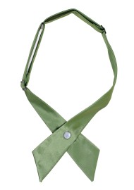 Solid Satin Cross Tie in Moss Green