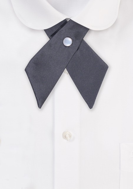 Solid Satin Cross Tie in Moss Green