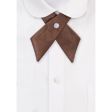 Solid Satin Cross Tie in Walnut