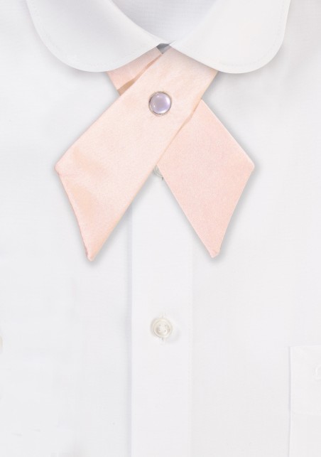 Solid Satin Cross Tie in Antique Blush