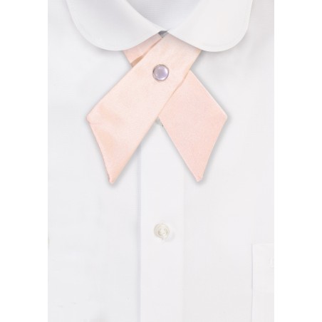 Solid Satin Cross Tie in Antique Blush
