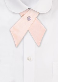 Solid Satin Cross Tie in Antique Blush