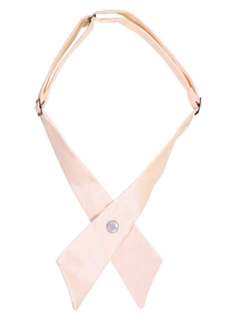 Solid Satin Cross Tie in Antique Blush
