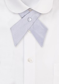 Solid Satin Cross Tie in Silver