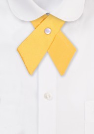 Solid Satin Cross Tie in Amber Gold
