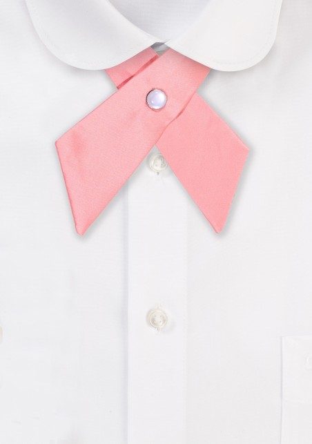 Solid Satin Cross Tie in Bellini