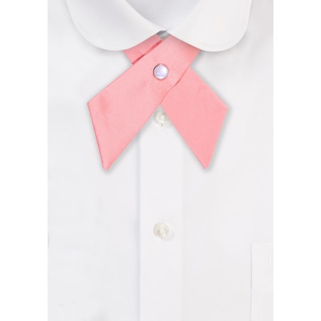 Solid Satin Cross Tie in Bellini