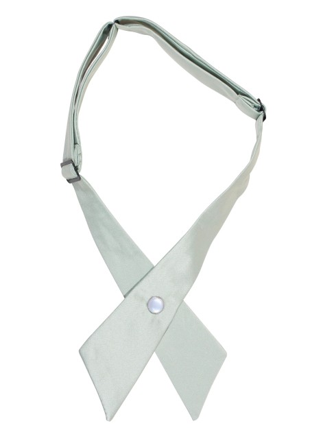 Solid Satin Cross Tie in Light Sage Green