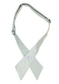 Solid Satin Cross Tie in Light Sage Green
