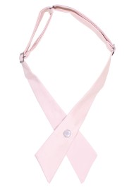 Solid Satin Cross Tie in Blush Pink