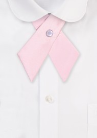 Solid Satin Cross Tie in Blush Pink