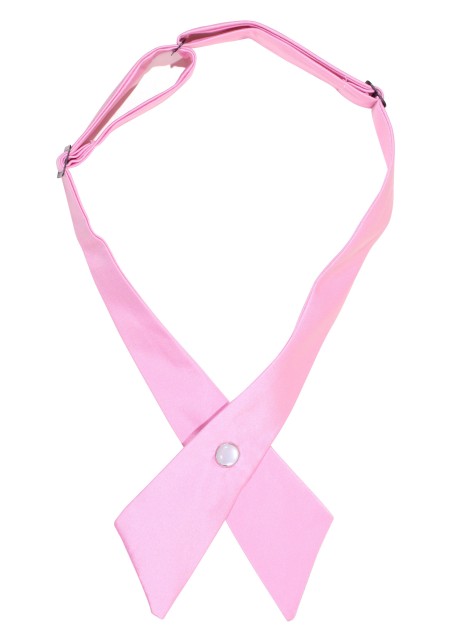 Solid Satin Cross Tie in Pink