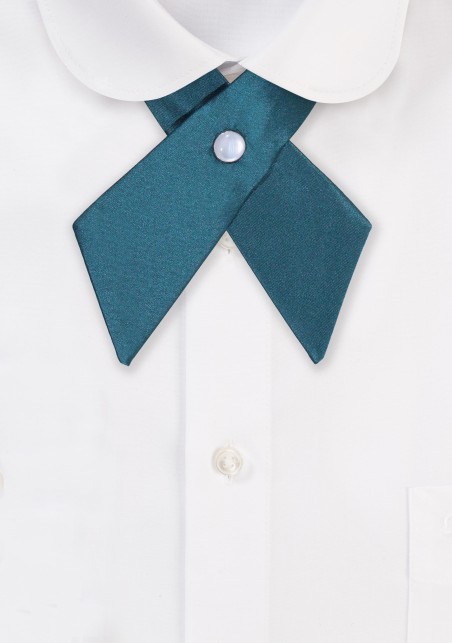 Solid Satin Cross Tie in Gem