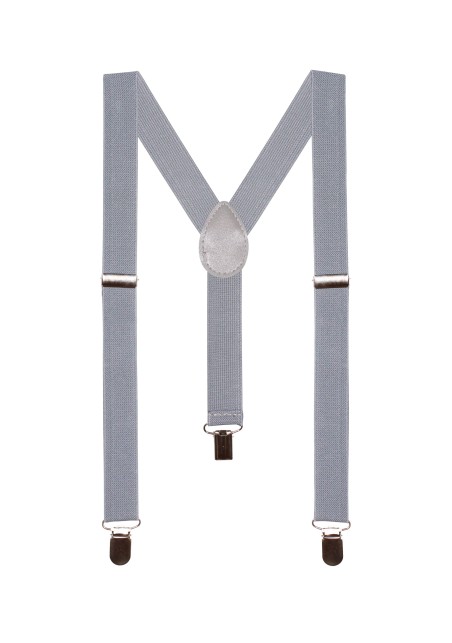 Silver Gray Kids Suspenders