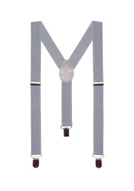 Silver Gray Kids Suspenders