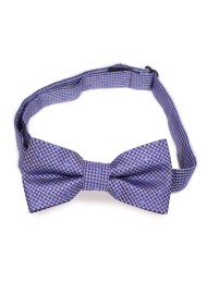 Blue Textured polka dot and Houndstooth kids bow tie