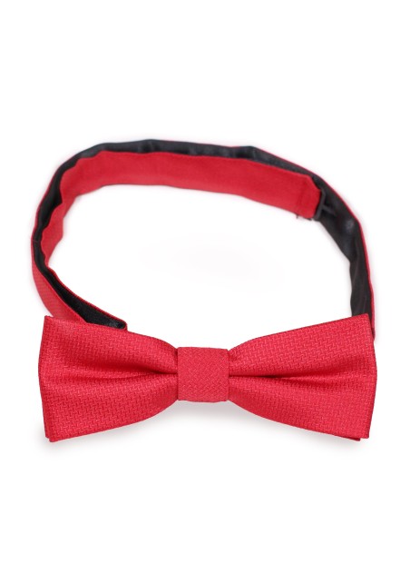 Bright Red Narrow Kids Bow Tie
