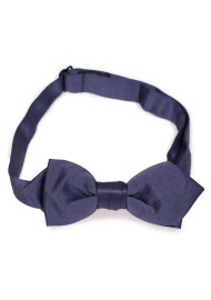 Navy Colored Diamond-Cut Kids Bow Tie